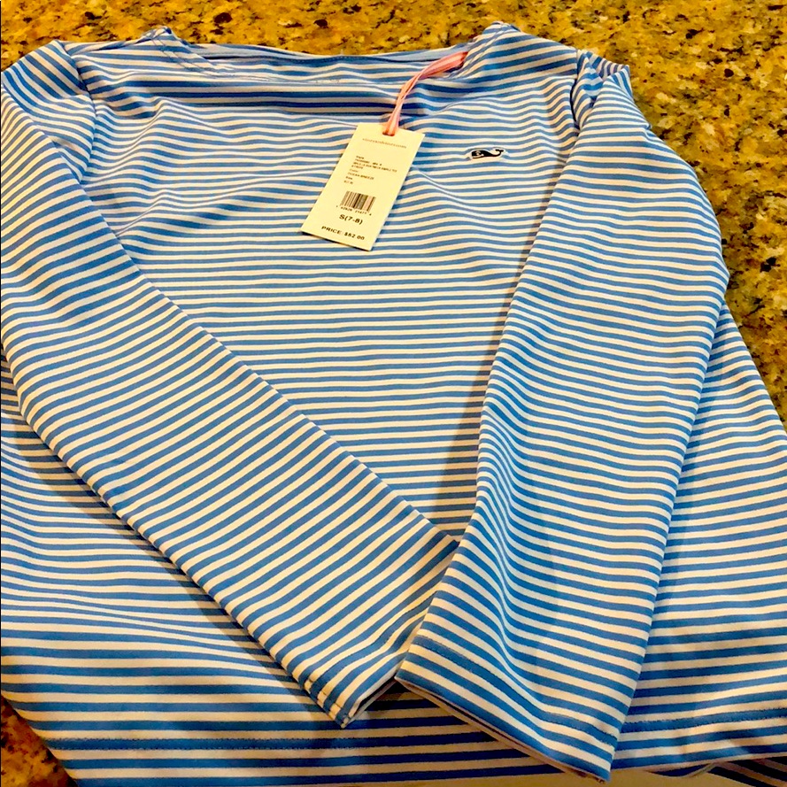 Girls Vinyard Vines Boatneck Tee